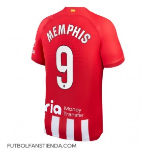 Atletico Madrid Memphis Depay #9 Primera Equipación 2023-24 Manga Corta